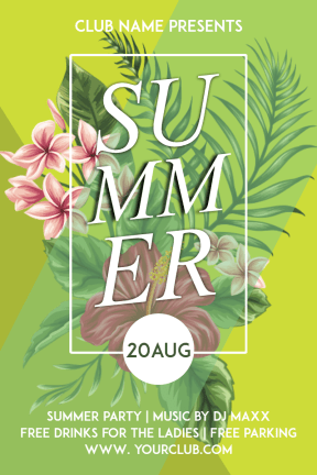 Summer party  #invitation #party #summer #tropical #vibes #poster