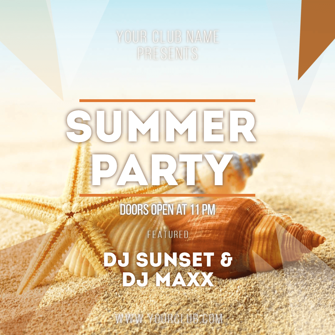 Summer party #invitation #poster Design  Template 