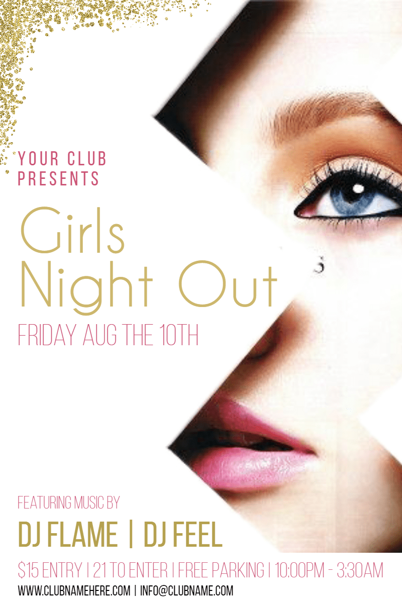 Girls night out #invitation #poster Design  Template 