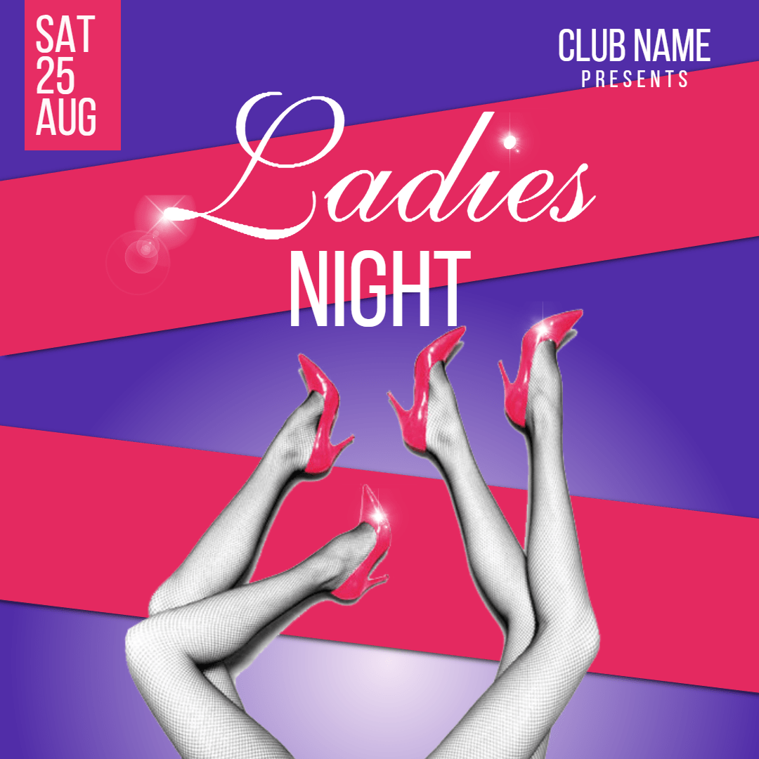 Ladies Night invitation promotion Design Template 100953