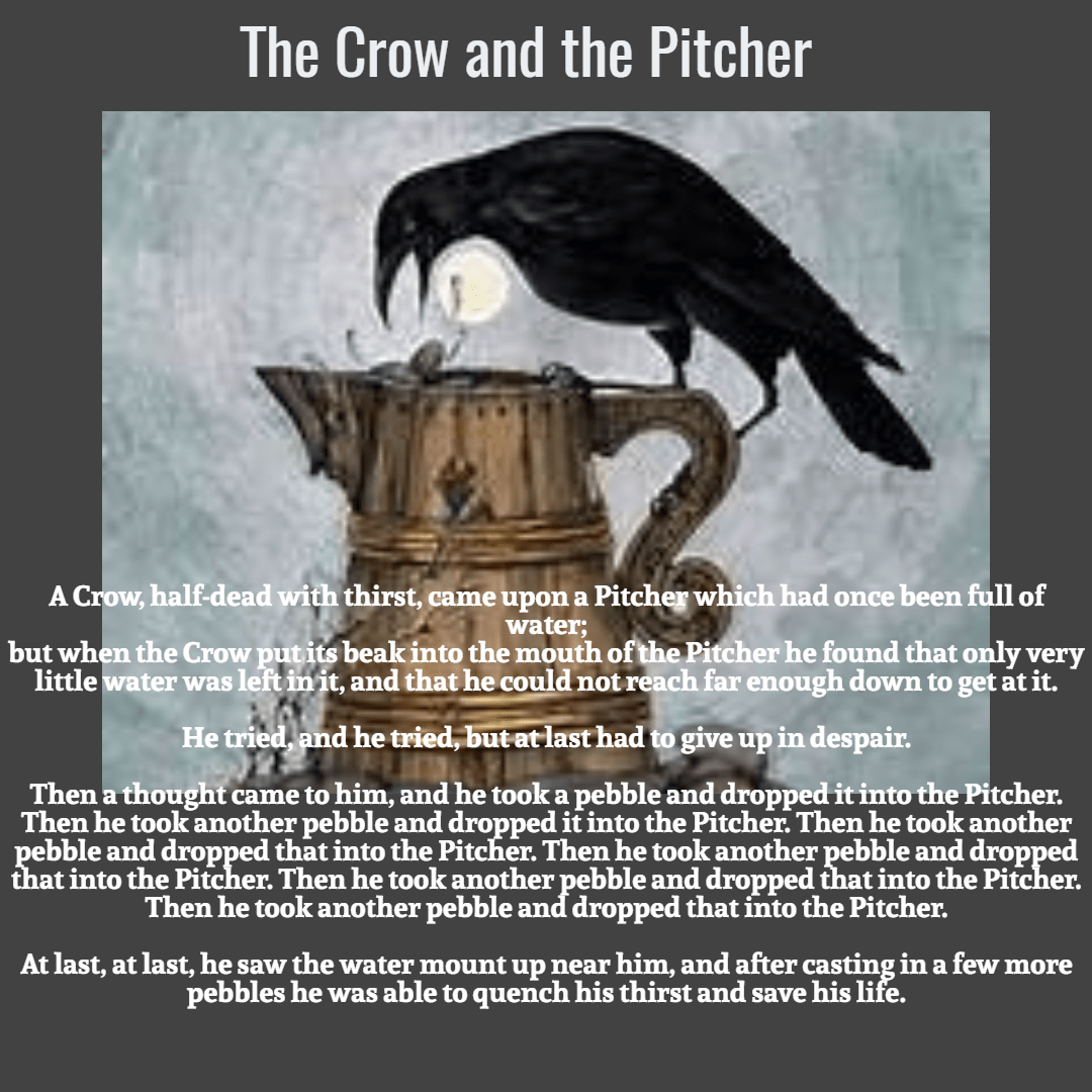 The Crow and the Pitcher Design 