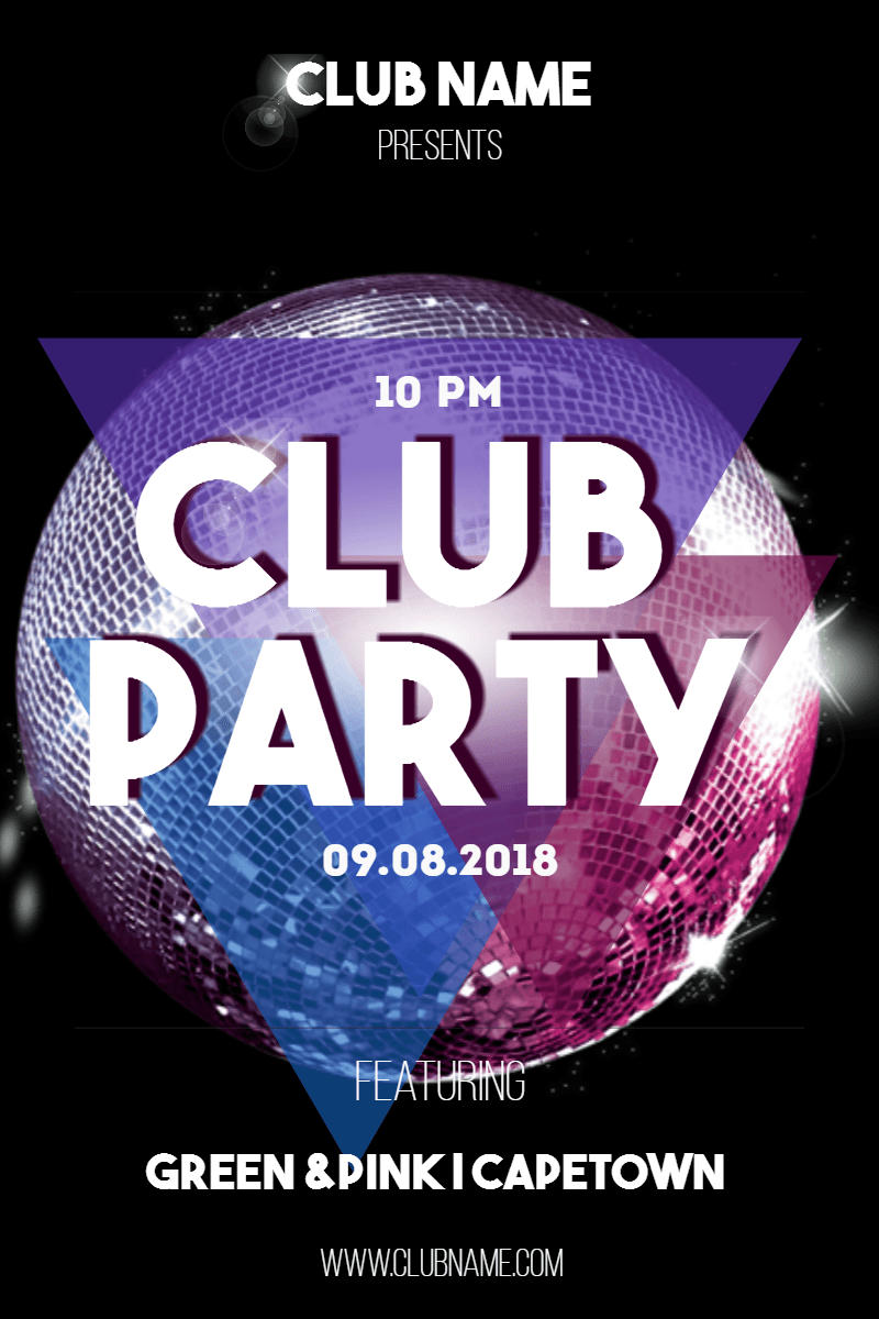 Club party #party #invitation Design  Template 