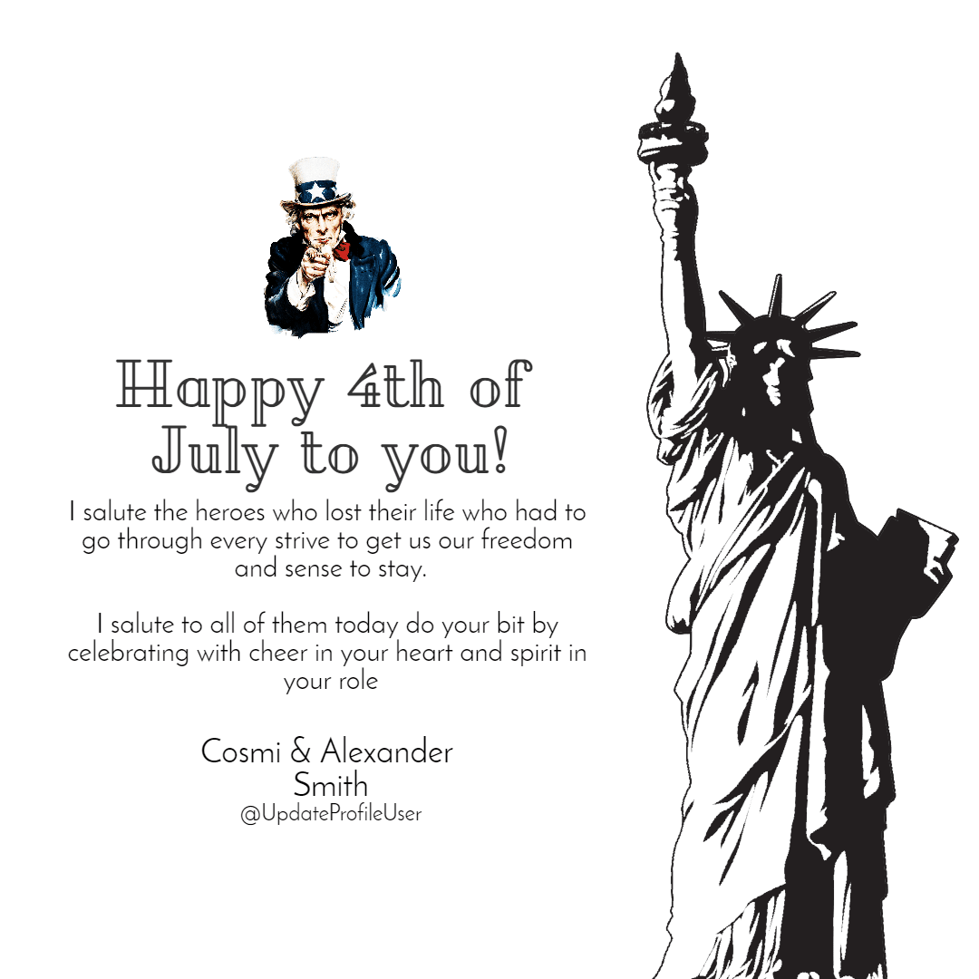 4th of July superman message Design  Template 