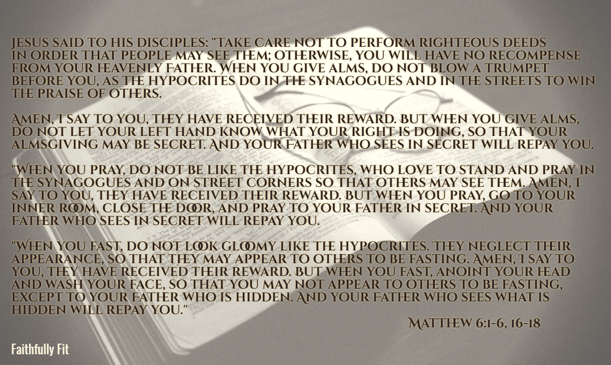 Matthew 6:1-6, 16-18 Design 
