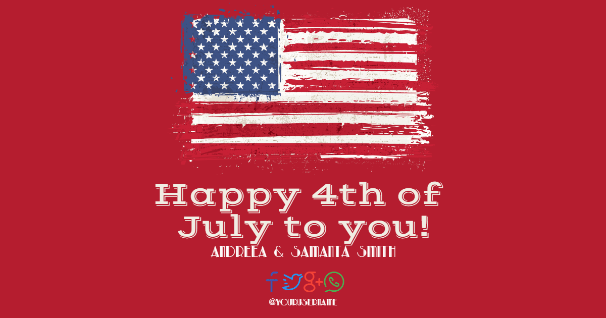 4th of July message #4thofjuly Design  Template 
