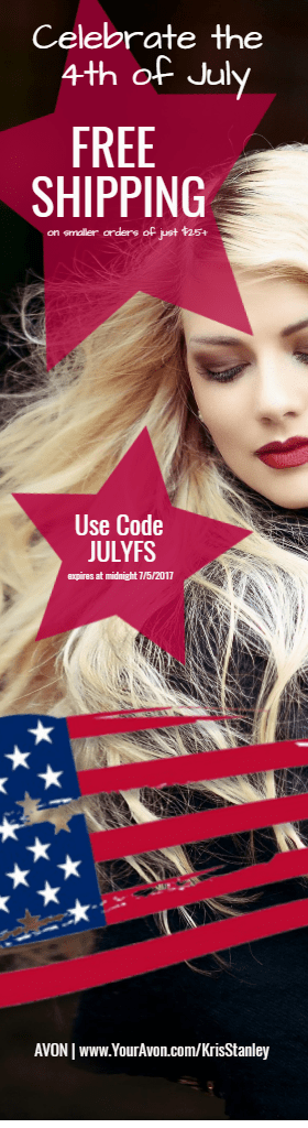 Avon Free Shipping Offer 4th of July Design 