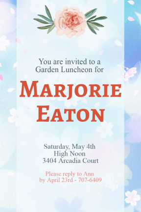 Tea party #invitation #party #ceremony #garden
