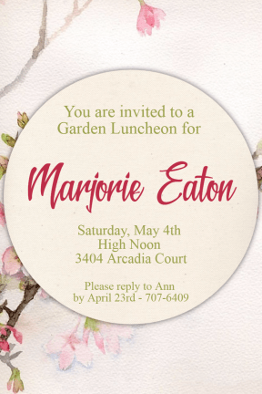 Tea party #invitation #party #ceremony #garden