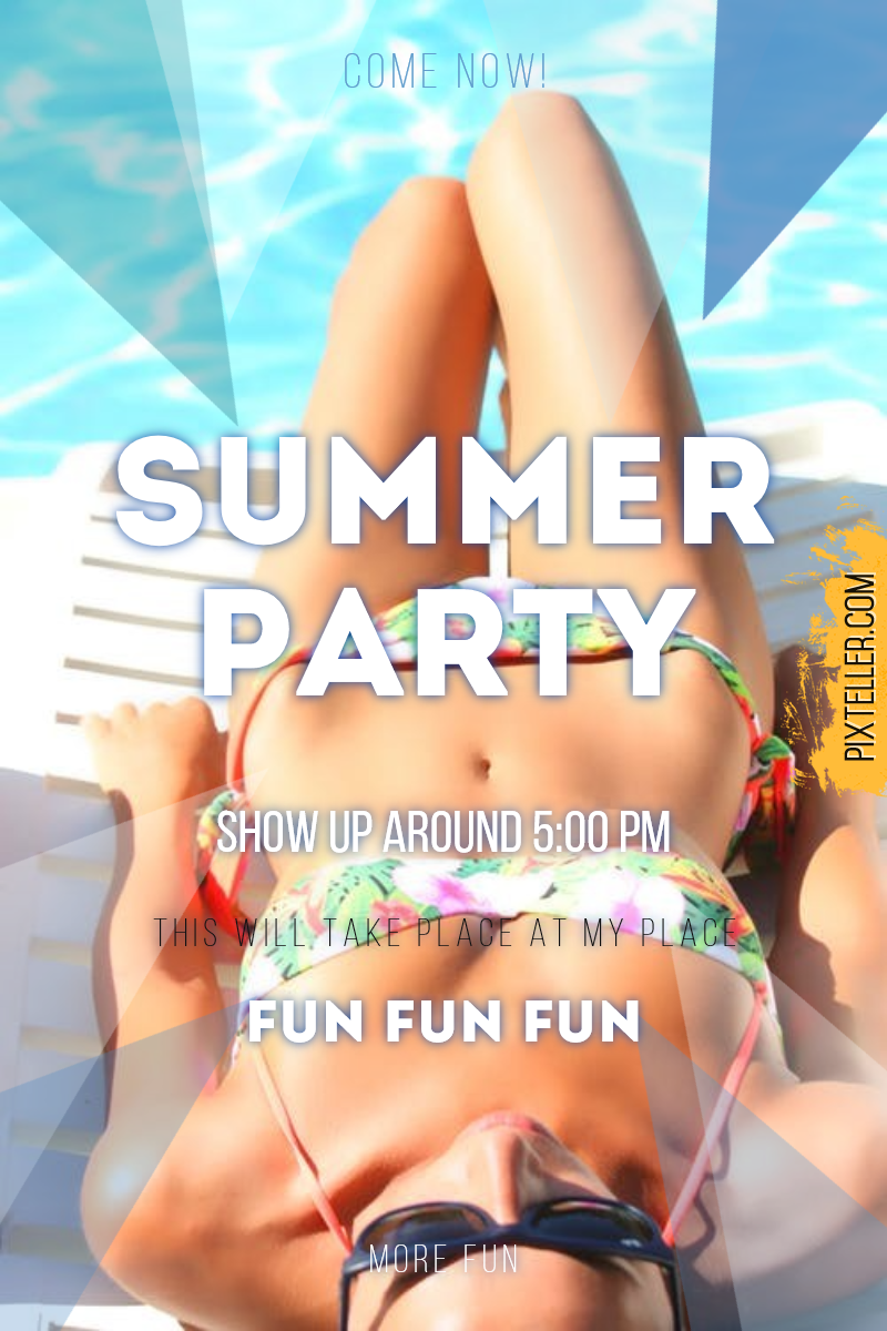 Summer party #invitation #poster Design 
