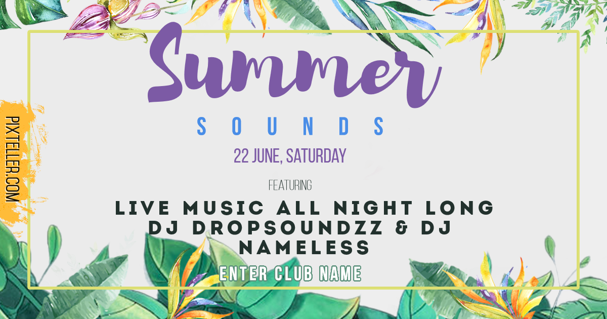 Summer sounds #invitation #summer Design 