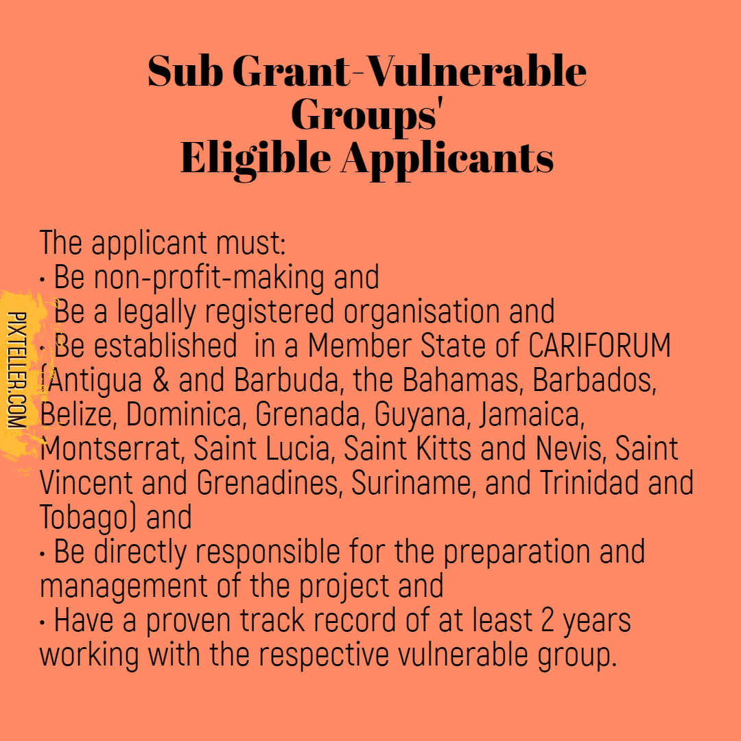 subgrant eligible applicants Design 