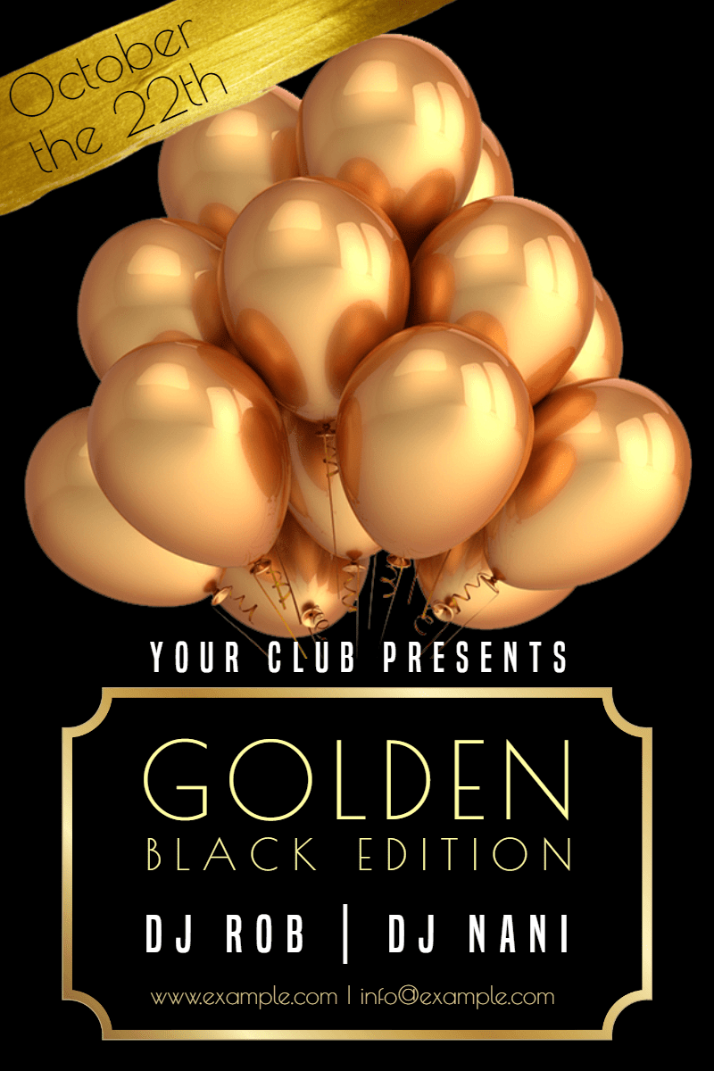 Gold Party #invitation #gold #golden Design 