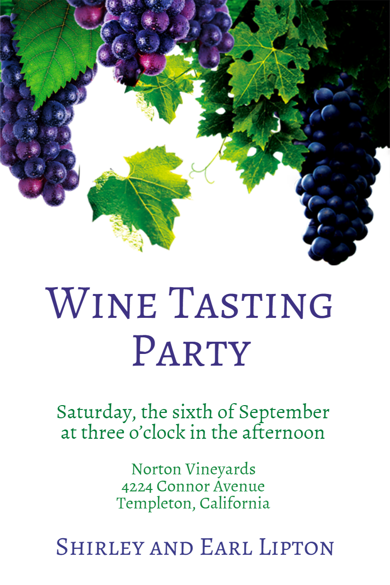 Wine Tasting Party #invitation Design  Template 