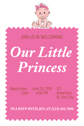 Baby Shower #baby #invitation #babyshower #littlegirl #girl