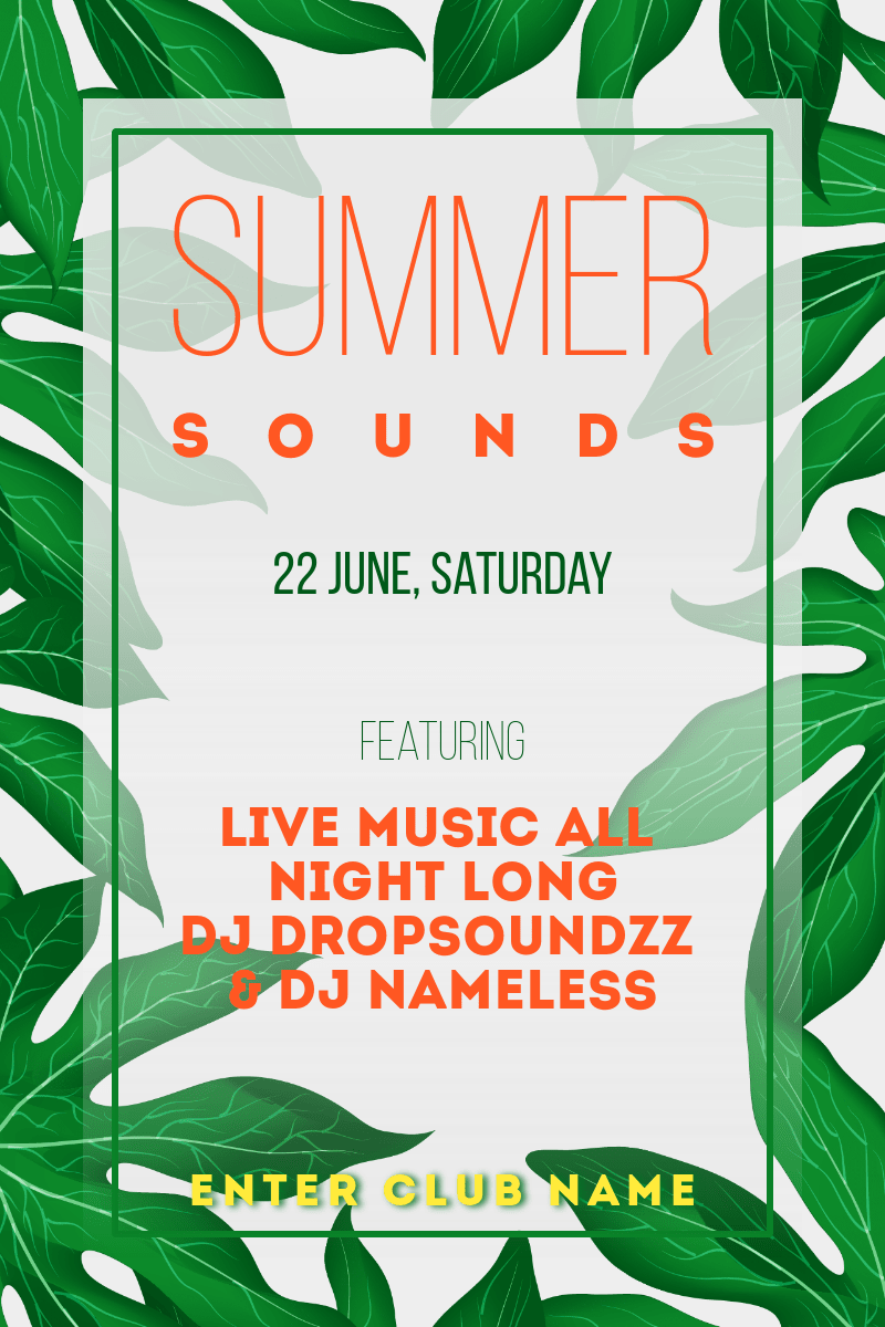 Summer sounds #invitation #summer Design 