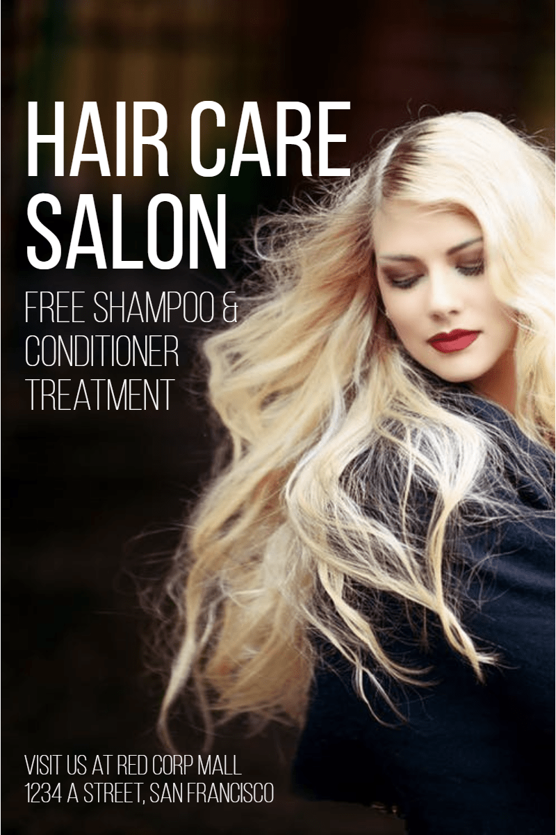 Hair Care Salon Hair Salon Care Design Template 125317