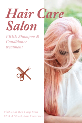 Hair Care Salon #hair #salon #care #business #poster #beauty