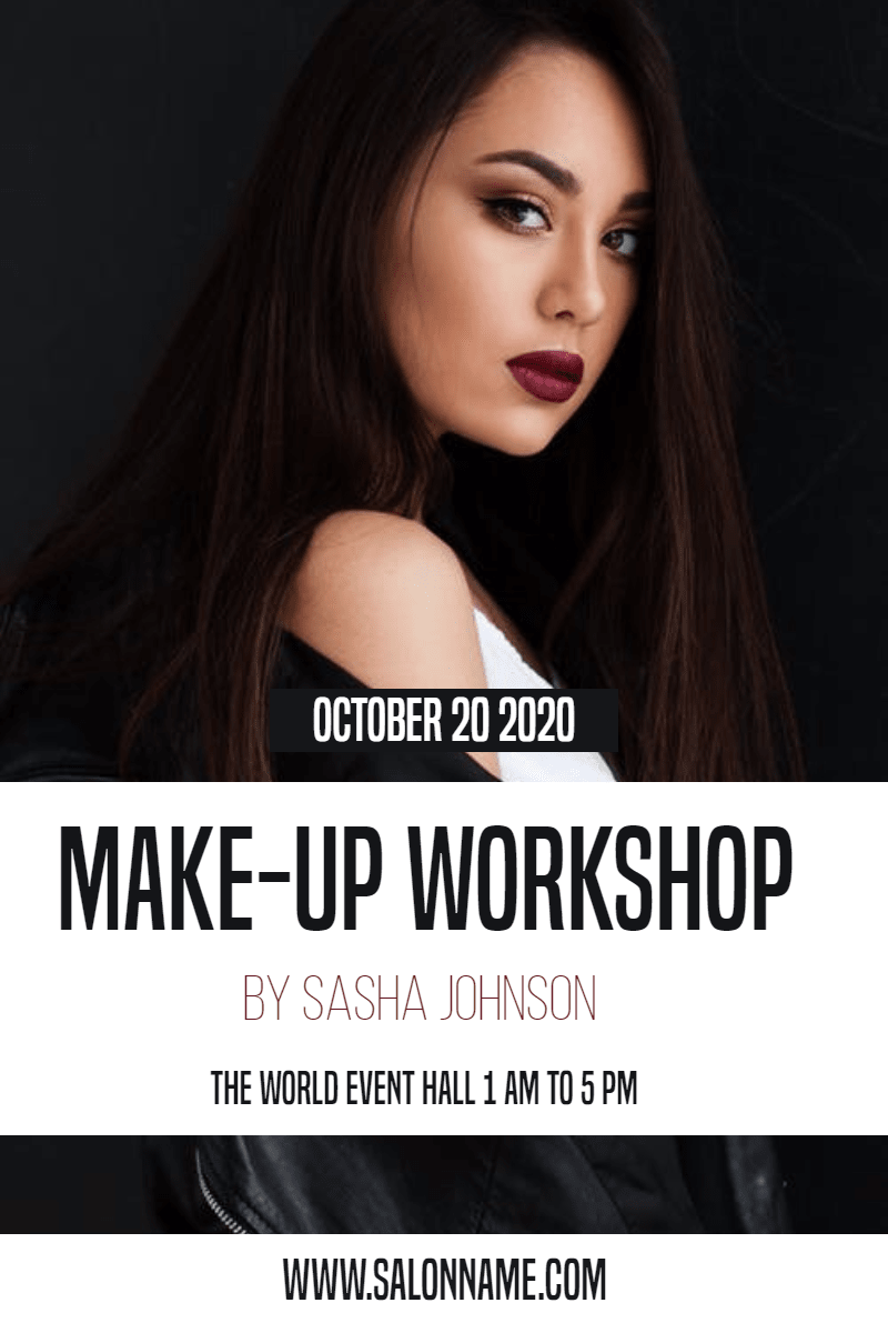 Make-up workshop #business #workshop Design  Template 