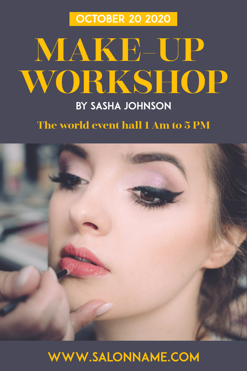 Make-up workshop #business #workshop Design  Template 