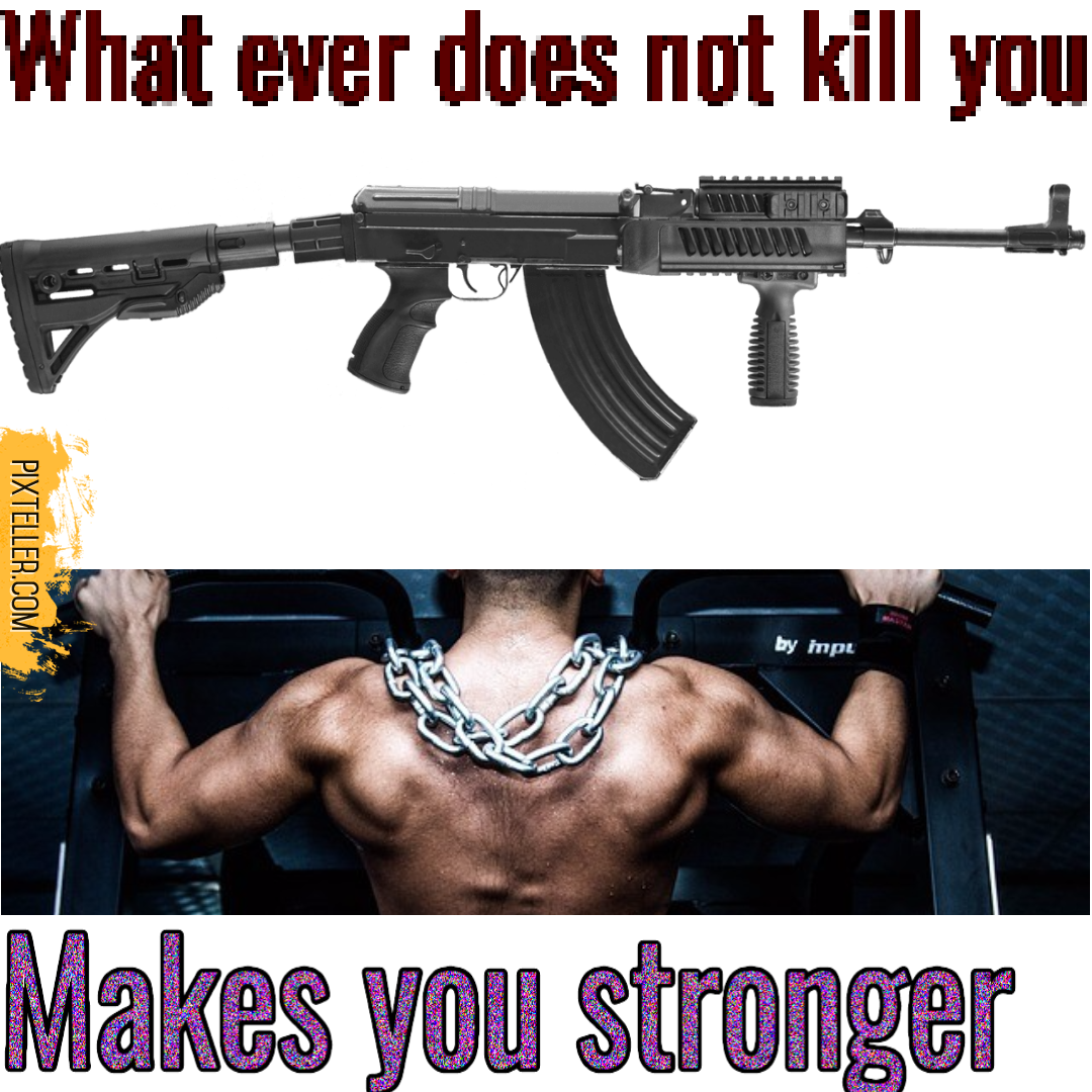 no death = stronger abs Design 