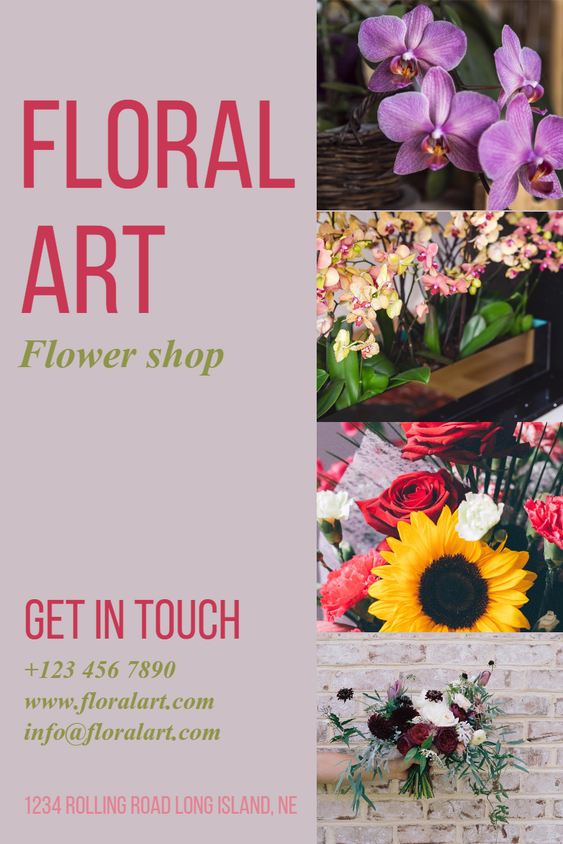 Flower shop #business #flower Design  Template 