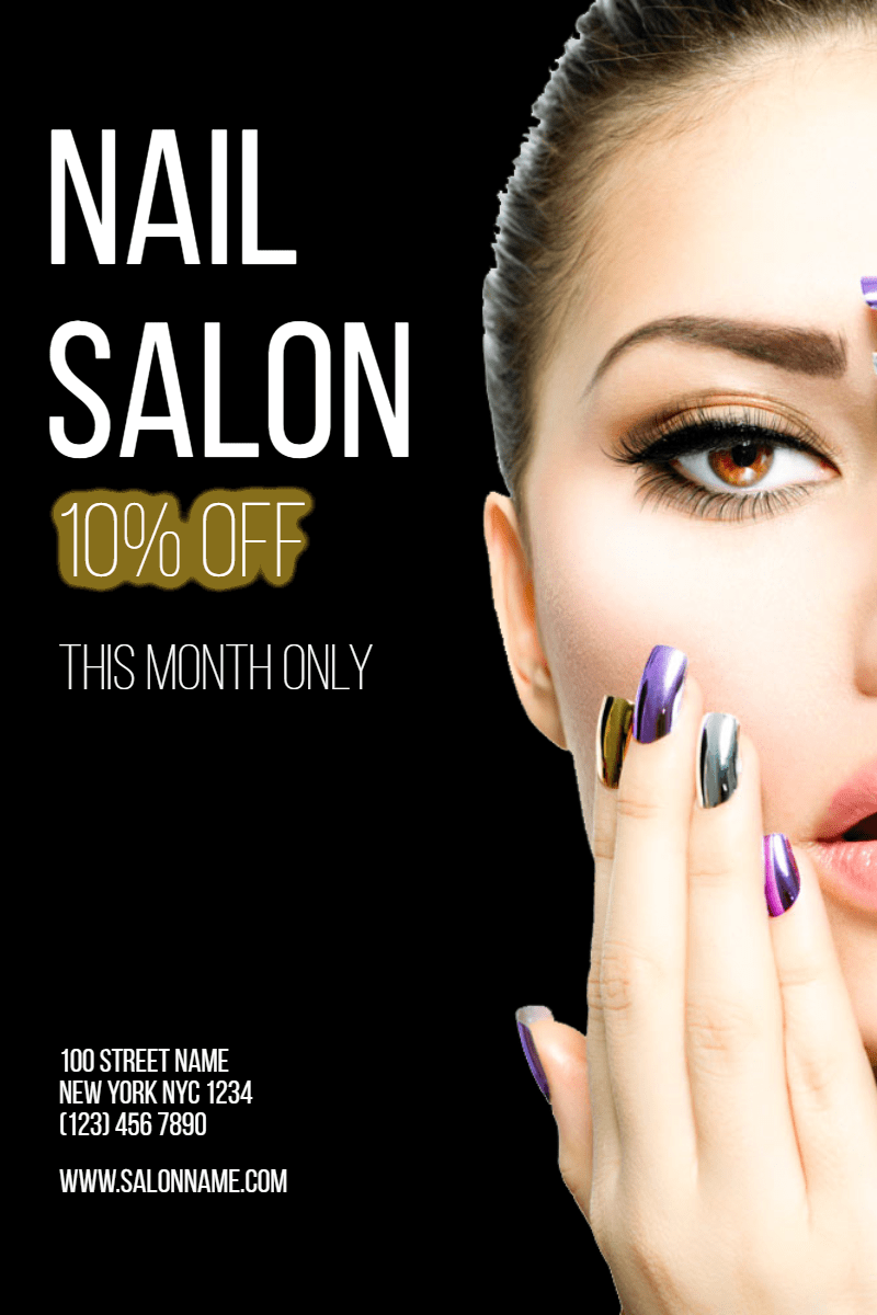 Nail Salon #nail #nailart #salon Design  Template 