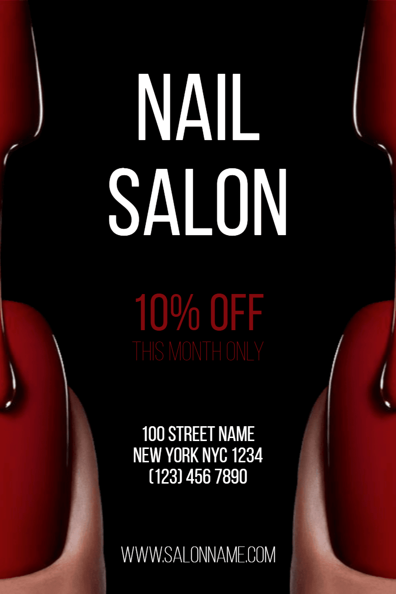 Nail Salon #nail #nailart #salon Design  Template 