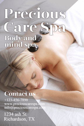 Precious care spa #spa #care #relax #business #poster