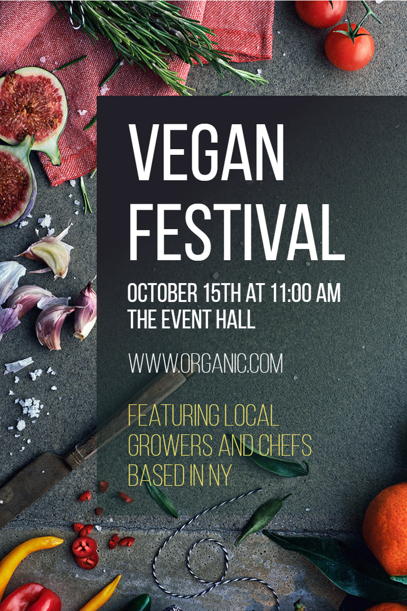 Vegan festival #business #poster  Design  Template 