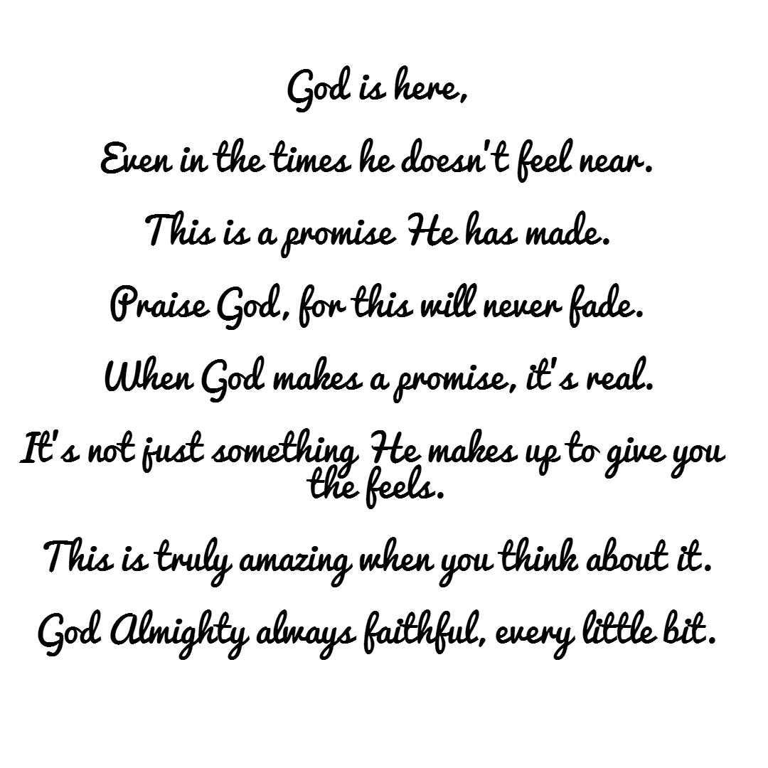 God is Here~Poem Design 