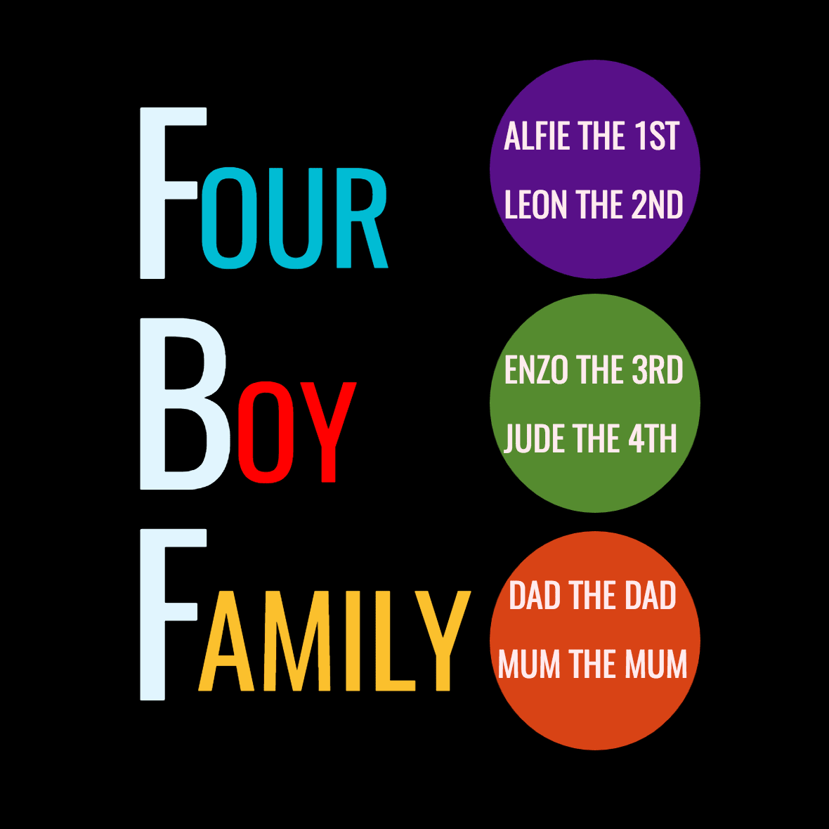 Four Boy Family Design 