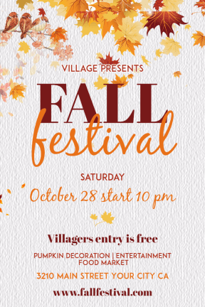 Fall Festival #fall #festival #poster #autumn #invitation
