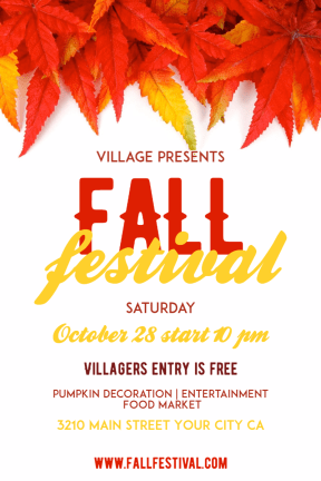 Fall Festival #fall #festival #poster #autumn #invitation