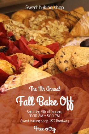 Fall Bake Off #invitation #poster #business #fall #autumn #bake #baking 
