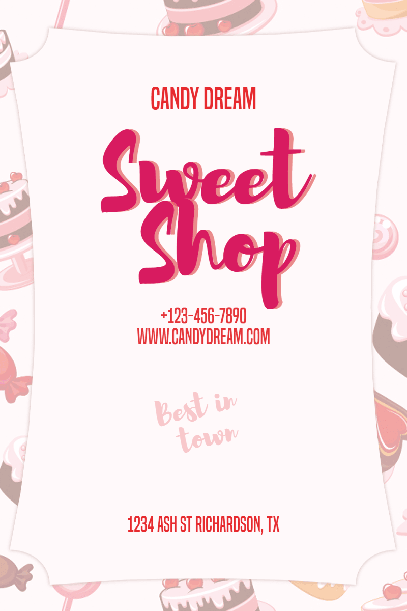 Candy Shop #candy #sweet #shop Design  Template 