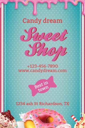 Candy Shop #candy #sweet #shop #business #chocolate #poster