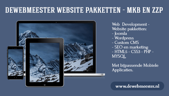 #dewebmeester #websitepakketten #mkb Design 