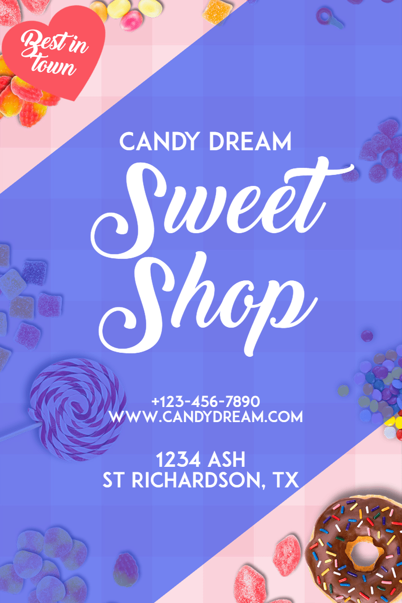 Candy Shop #candy #sweet #shop Design  Template 