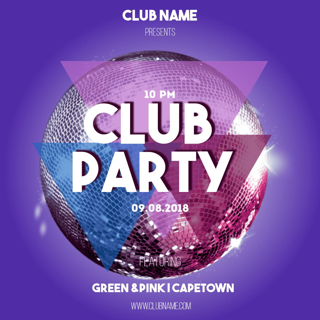 Club party #party #invitation Design 
