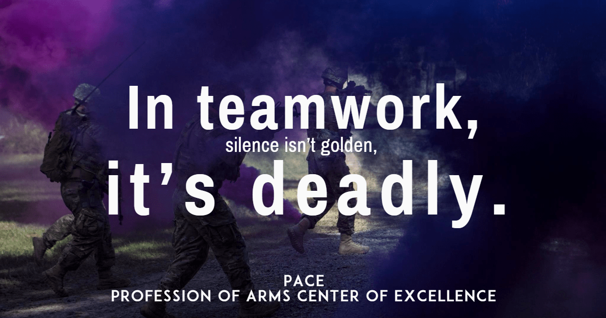 In teamwork, silence isn't golden, Design 