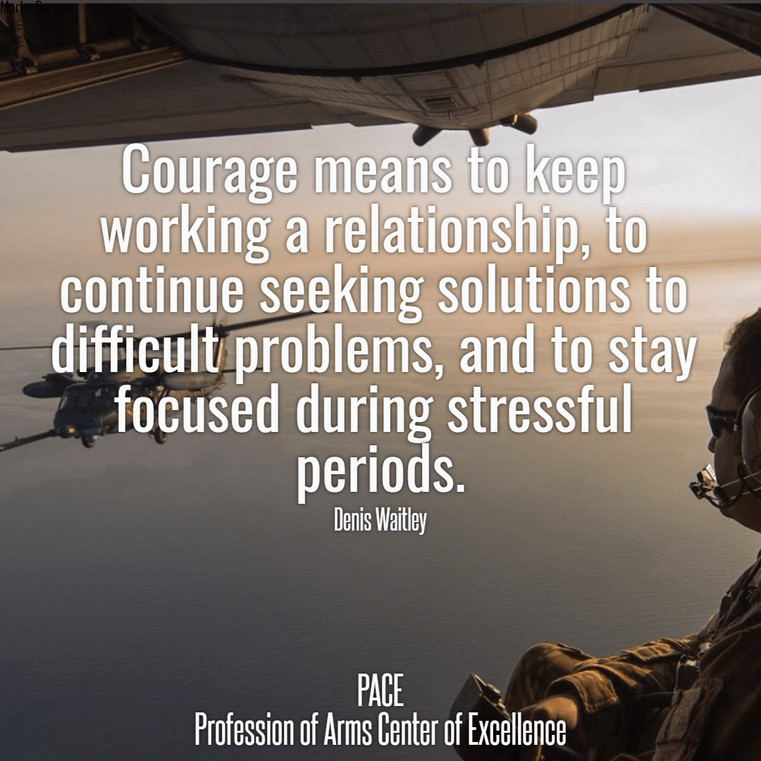 Courage means to keep working a Design 