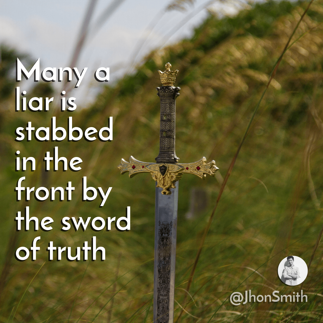 Many a liar is stabbed in the front Design  Template 