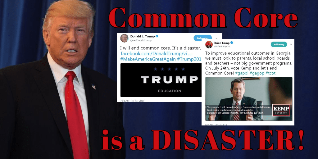 common core trump disaster with tweet Design 