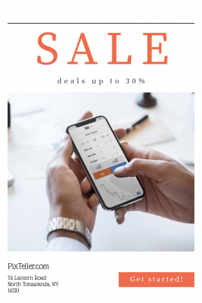 Portrait design template for sales - #banner #businnes #sales #CallToAction #salesbanner #office #corporate #watch #communication #businessman #male #caucasian