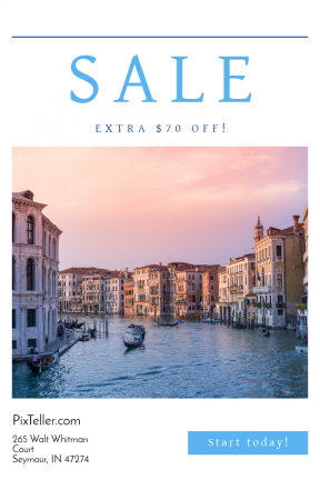 Portrait design template for sales - #banner #businnes #sales #CallToAction #salesbanner #old #water #card #venice #grand #italy #building