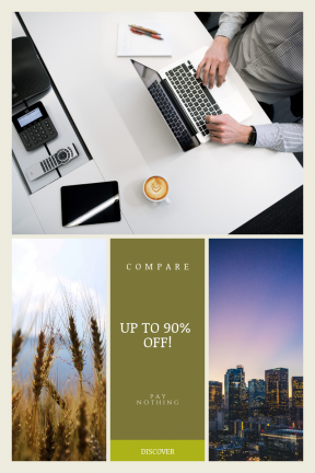 Portrait design template for sales - #banner #businnes #sales #CallToAction #salesbanner #woman #grain #work #sunset #working #computer