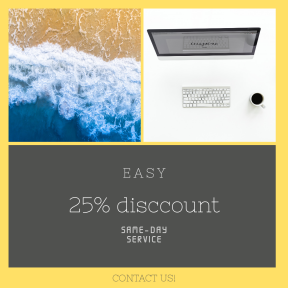 Image design template for sales - #banner #businnes #sales #CallToAction #salesbanner #office #aerial #wafe #view #pc #working #sand #sea #work #desk