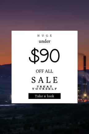 Portrait design template for sales - #banner #businnes #sales #CallToAction #salesbanner #plant #exterior #power #industry #black