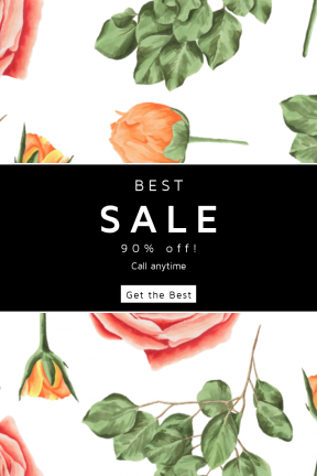 Portrait design template for sales - #banner #businnes #sales #CallToAction #salesbanner #plant #cut #flowering #rose #roses