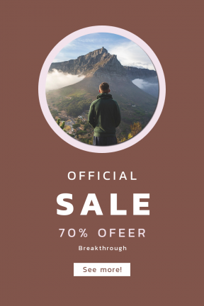 Portrait design template for sales - #banner #businnes #sales #CallToAction #salesbanner #walking #lion #standing #back #hiking #white #climbing #cloud #range #mist